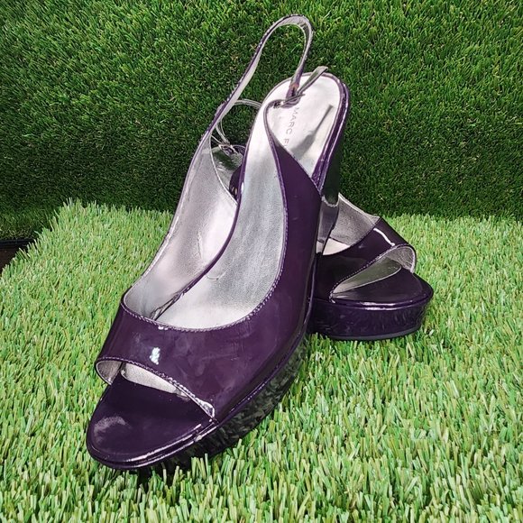 MARC FISHER | Peep toe Sling-Back Wedge Heel in GOOD condition - Picture 1 of 4